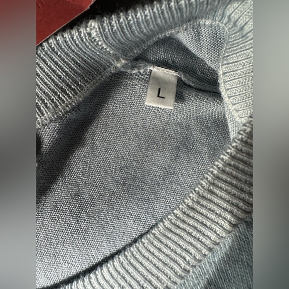 NWT $670 Etro Sweater virgin Wool Light Blue Multi Color Pegasus Logo Large L - Picture 13 of 16